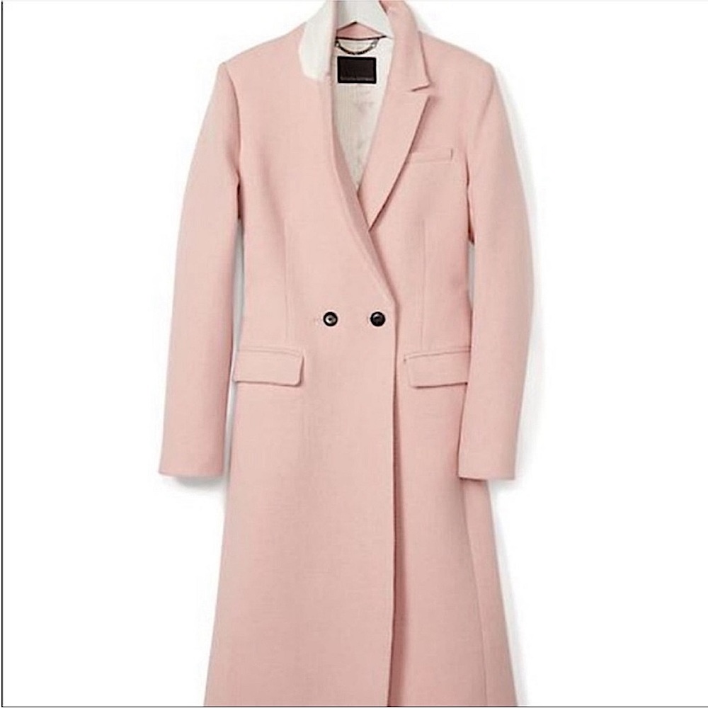 Banana Republic Blush Pink Double Breasted Wool Coat